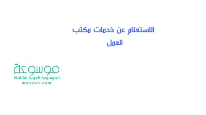 خطوات الاستعلام عن خدمات مكتب العمل 2024