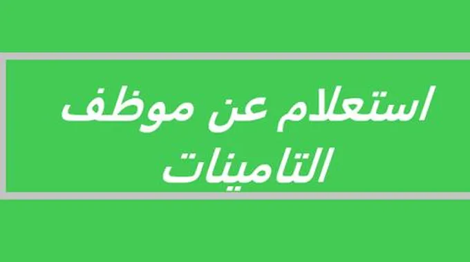 استعلام عن موظف التامينات